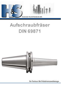 DIN 69871 Steilkegelaufnahmen Aufschraubfräser